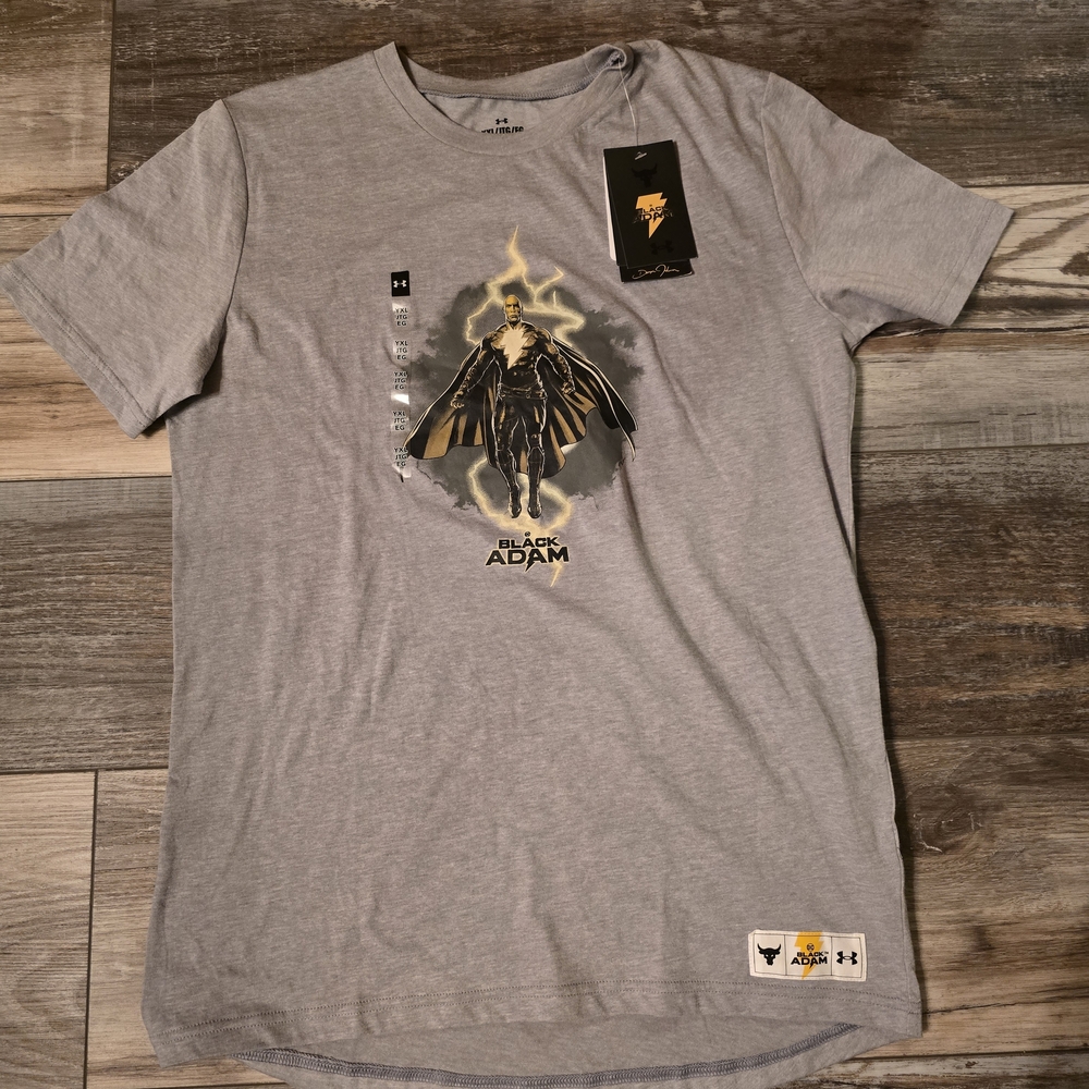 Under Armour Gray Black Adam Graphic Tee